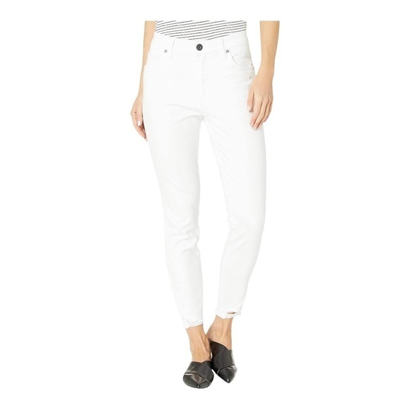 𝅺kut from the Kloth Connie High Rise Raw Hem Ankle white - Picture 1 of 15